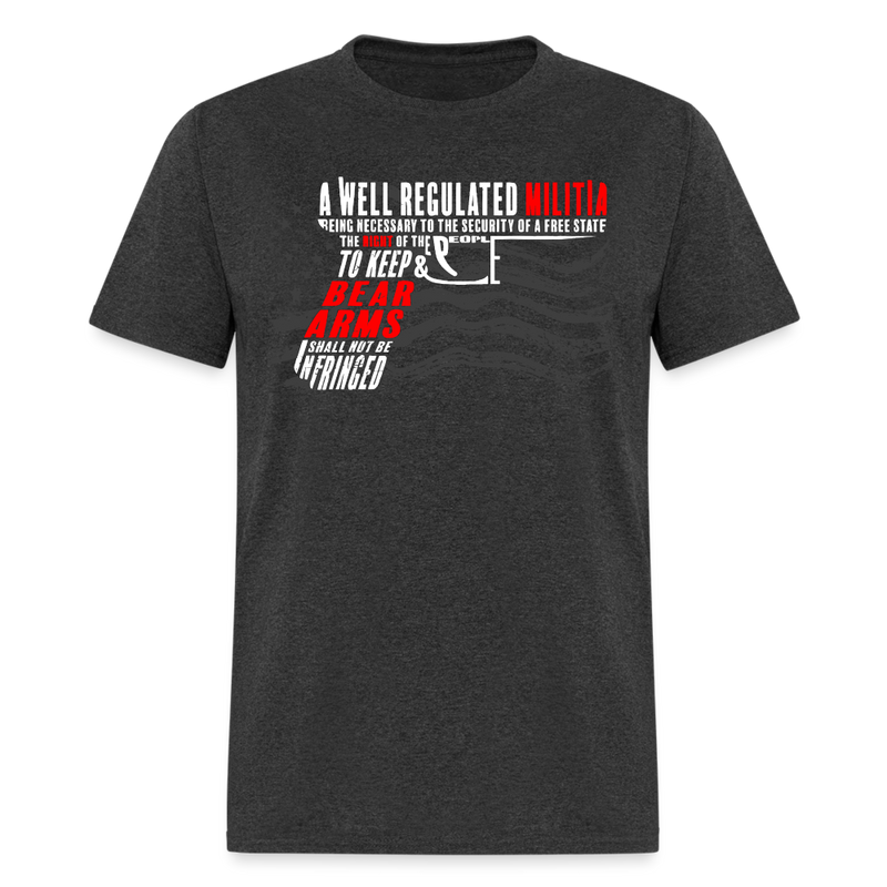 Second Amendment Pistol T Shirt - heather black