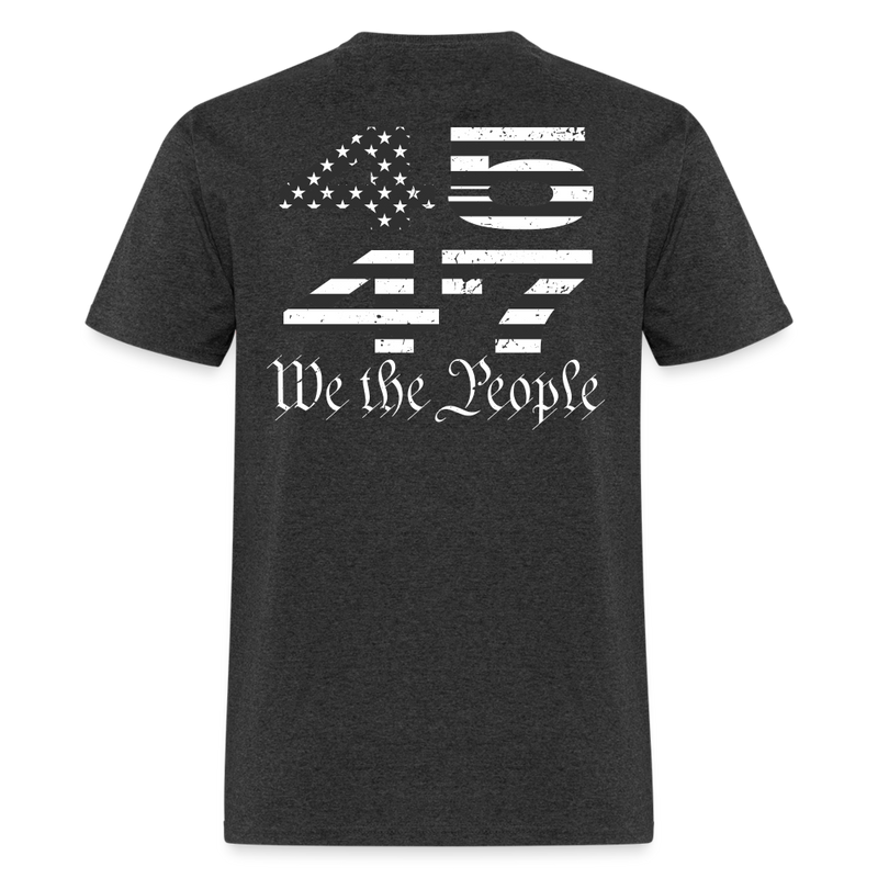 Trump 2024 45 47 We The People T Shirt - heather black