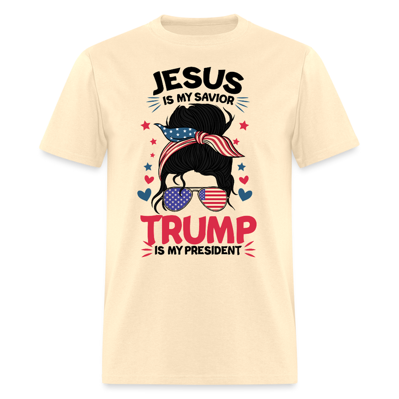 Jesus Is My Savior Trump Is My President T Shirt - 5 - natural