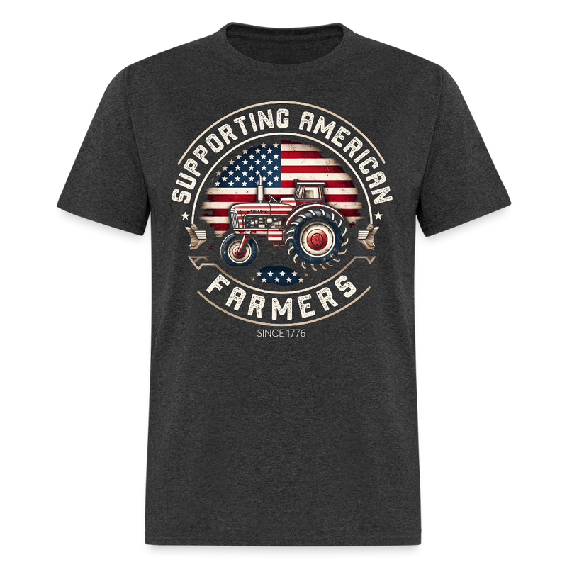 Supporting American Farmers Since 1776 T Shirt - heather black