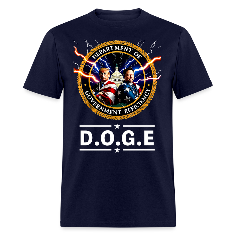 Department of Government Efficiency D.O.G.E T Shirt - 2 - navy