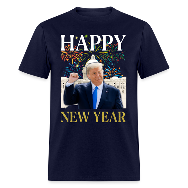 Happy New Year 2025 Trump T Shirt - 2 - navy