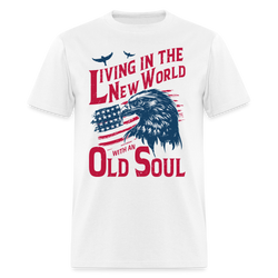 Living In A New World T Shirt - white