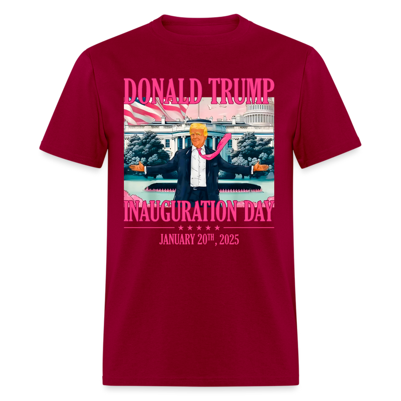 Donald Trump Inauguration Day 2025 Pink Version T Shirt - dark red