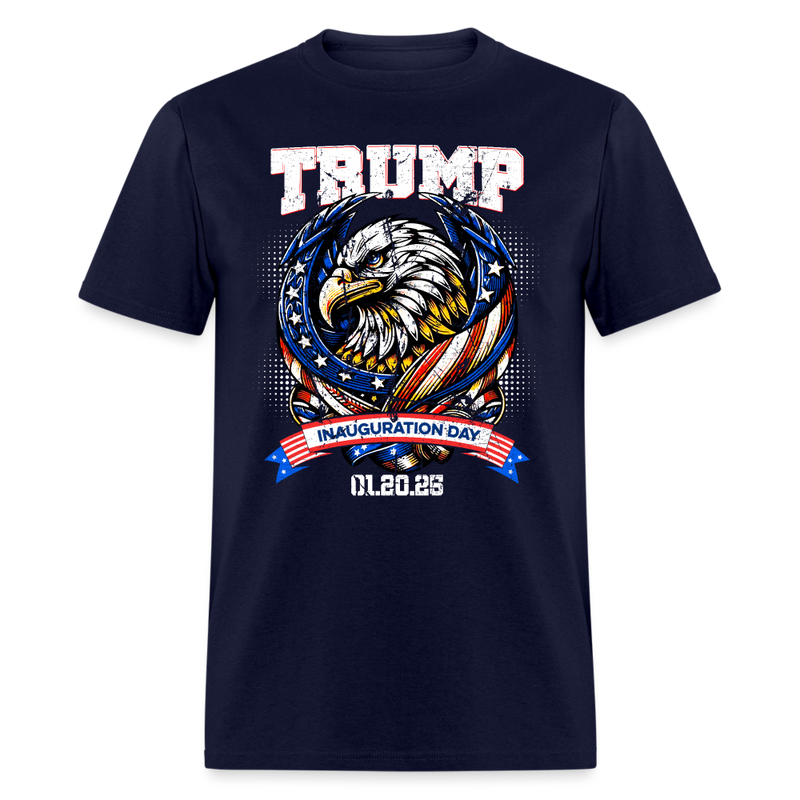 Donald Trump Inauguration Day 2025 Bald Eagle T Shirt - navy