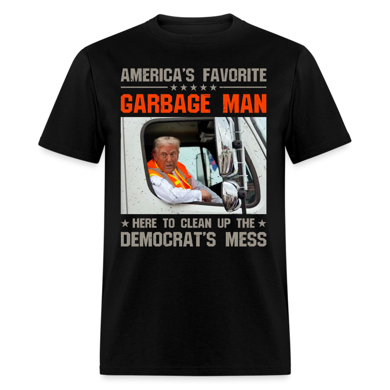 2024 Election Trump Garbage Man T Shirt - black