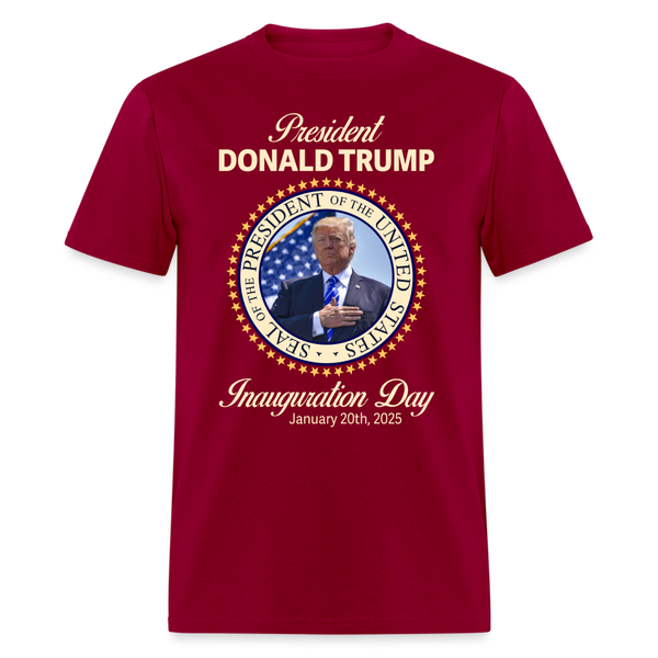 Trump Won Election Inauguration January 2025 T Shirt - dark red