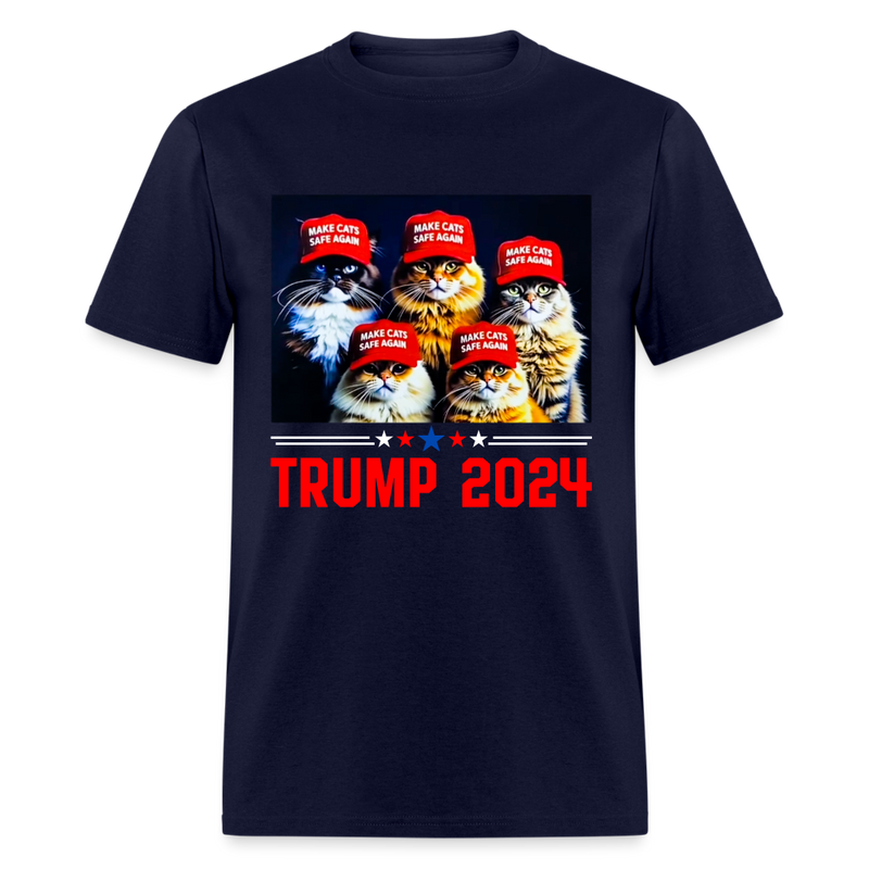 Fur the Future: Cats United for Trump 2024 T Shirt - navy