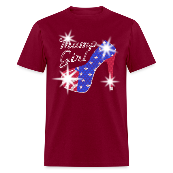 Trump Girl T Shirt - burgundy