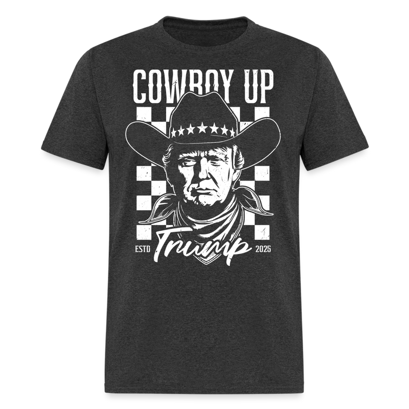 Cowboy Up Trump T Shirt - heather black