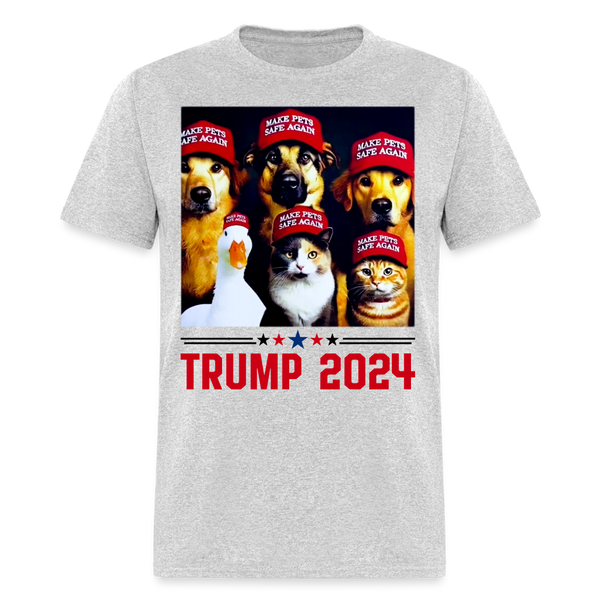 All My Pet Voting For Trump T Shirt - heather gray