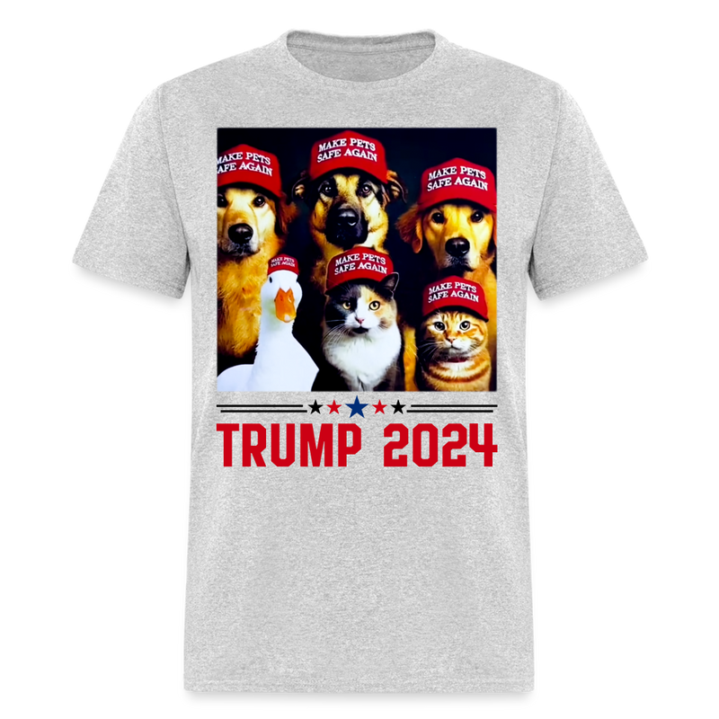 All My Pet Voting For Trump T Shirt - heather gray