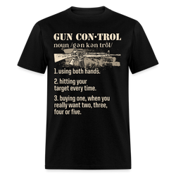 Gun Control Definition Vintage T Shirt - black