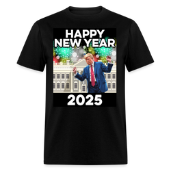 Happy New Year 2025 Trump Dancing T Shirt - black