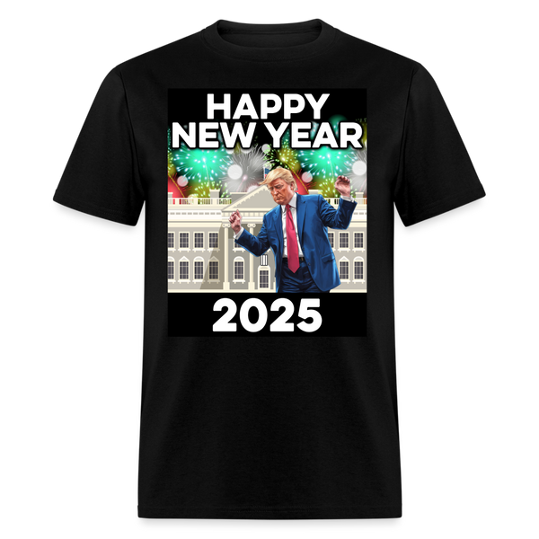 Happy New Year 2025 Trump Dancing T Shirt - black