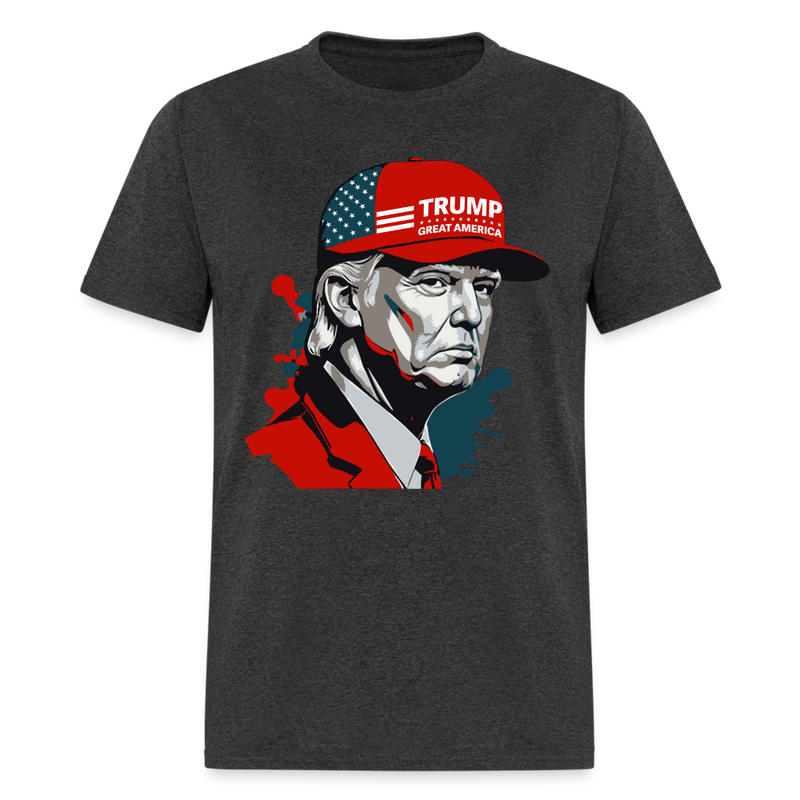 President Trump Great America T Shirt - heather black