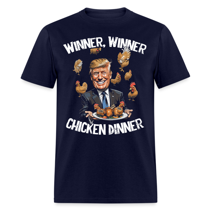 Trump Chicken Dinner T Shirt - navy