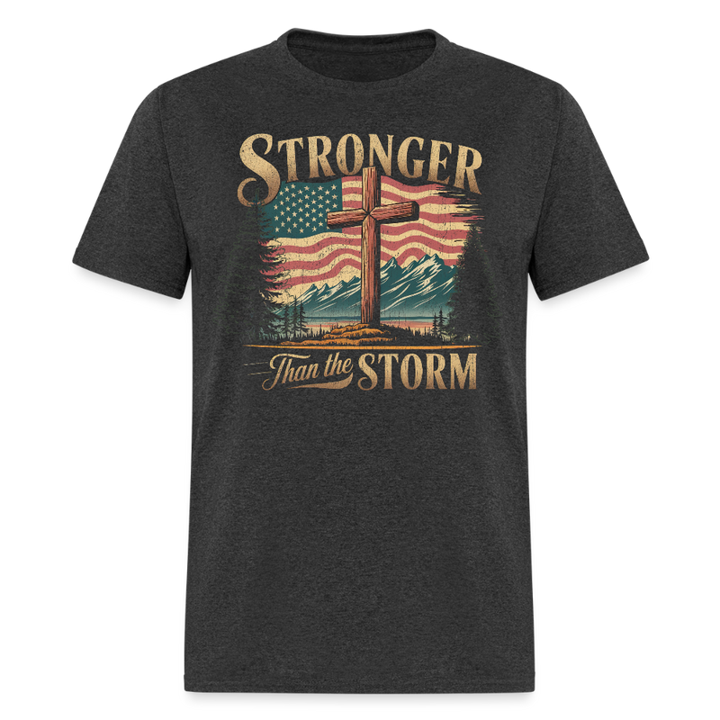 Stronger Than The Storm T Shirt - heather black