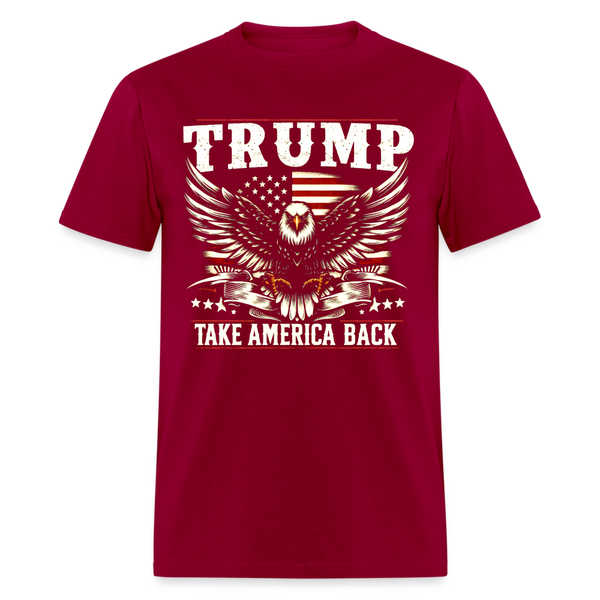 Trump Take America Back T Shirt - dark red