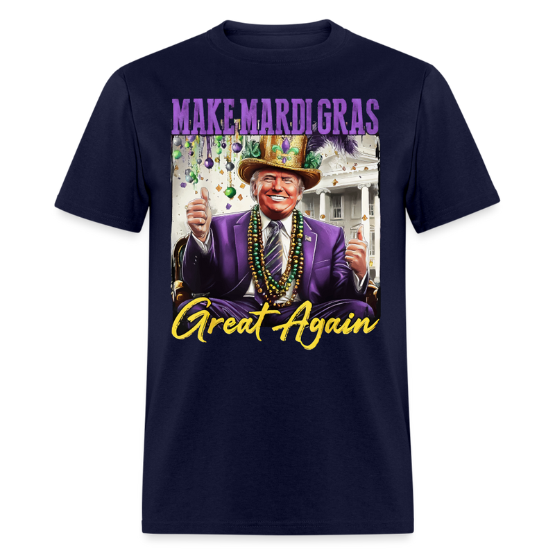 Make Mardi Gras Great Again Trump T Shirt - navy