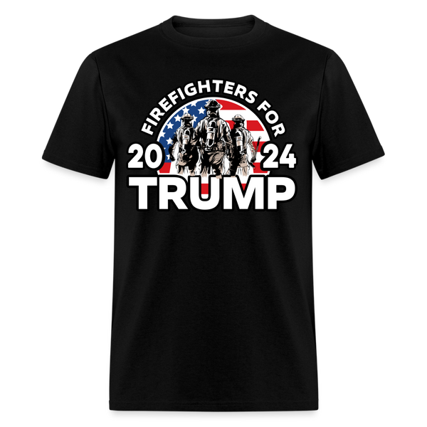 Firefighters For Trump 2024 T Shirt - black