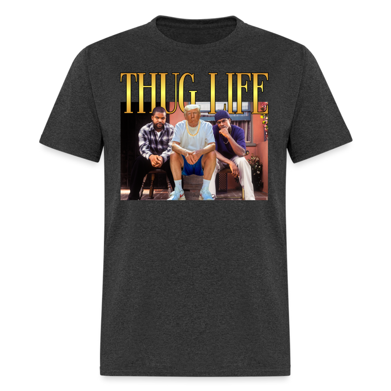 Thug Life T Shirt - heather black