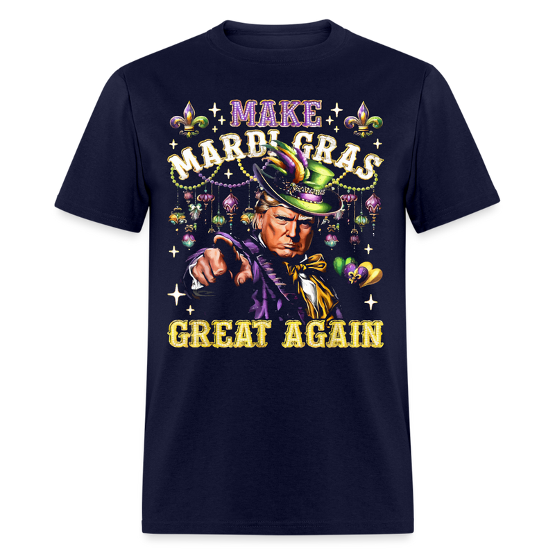 Make Mardi Gras Great Again Trump T Shirt - 2 - navy