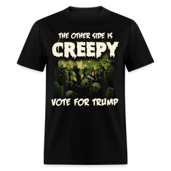 The Other Side Is Creepy T Shirt - black