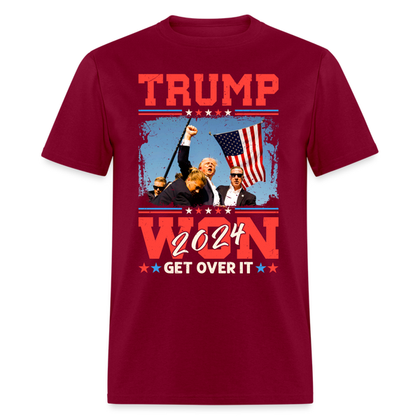 Trump Won Get Over It 2024 T Shirt - burgundy