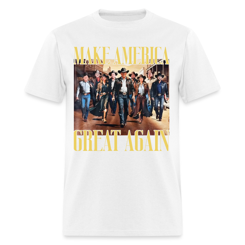 Make America Great Again Cowboy T Shirt - white