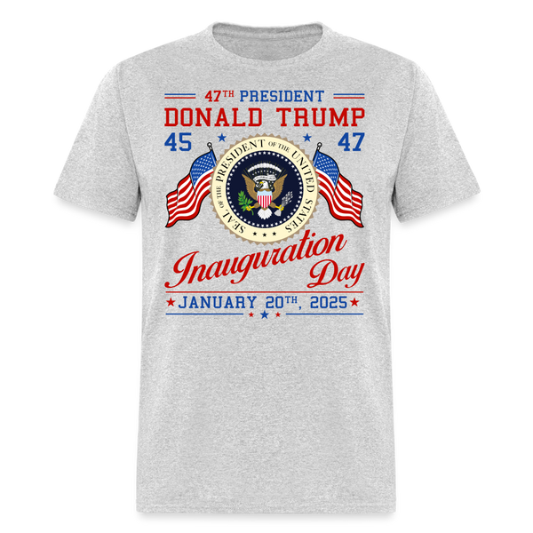 47th US President Inauguration Day T Shirt - heather gray