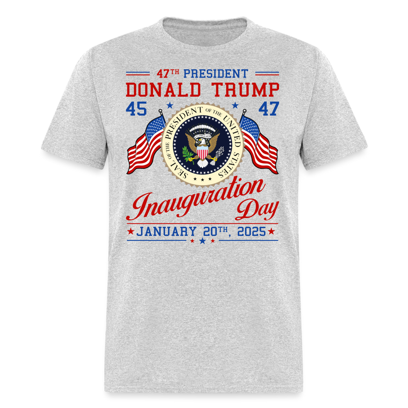 47th US President Inauguration Day T Shirt - heather gray