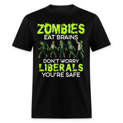 Zombies Eat Brains T Shirt - black