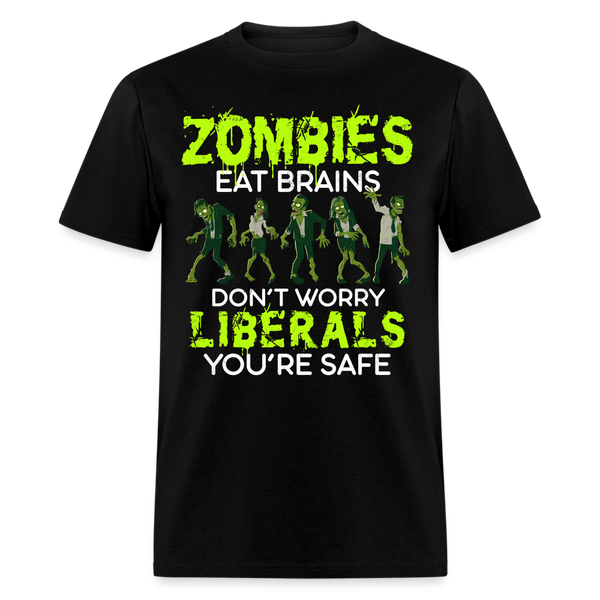 Zombies Eat Brains T Shirt - black