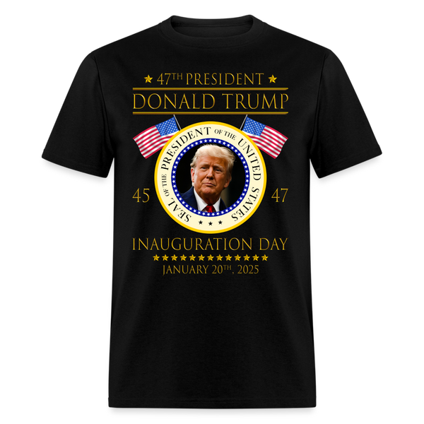 Donald Trump 47th President Inauguration T Shirt - black