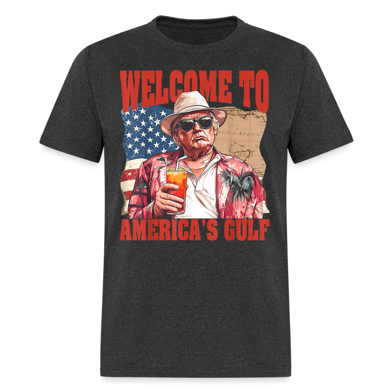 Welcome To America's Gulf T Shirt - 2 - heather black