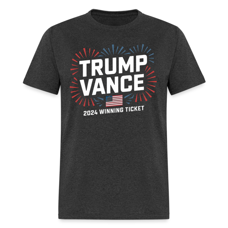 Trump Vance 2024 Winning Ticket 1 T Shirt - heather black