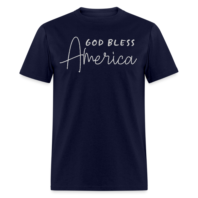 God Bless America T Shirt - navy