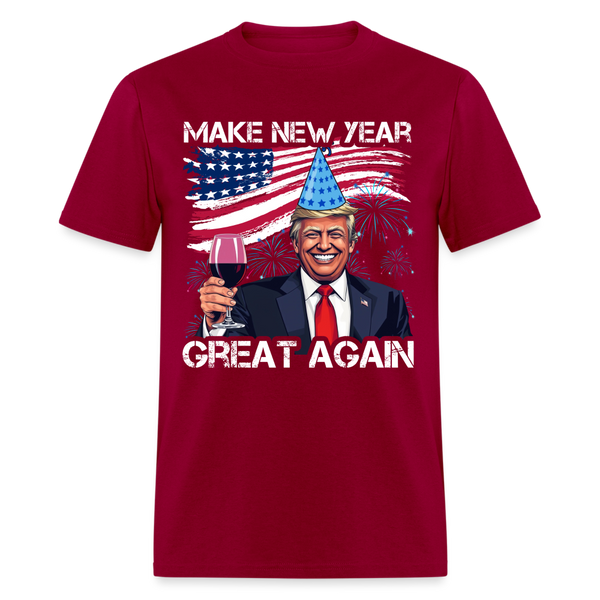 Trump Cheers Make New Year Great Again T Shirt - dark red