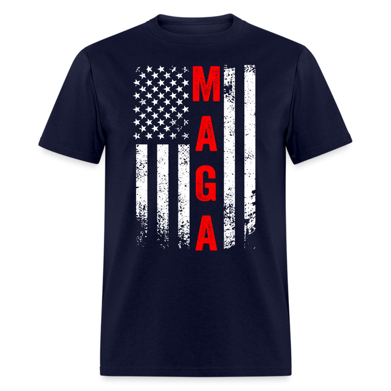 MAGA Flag Donald Trump T Shirt - navy