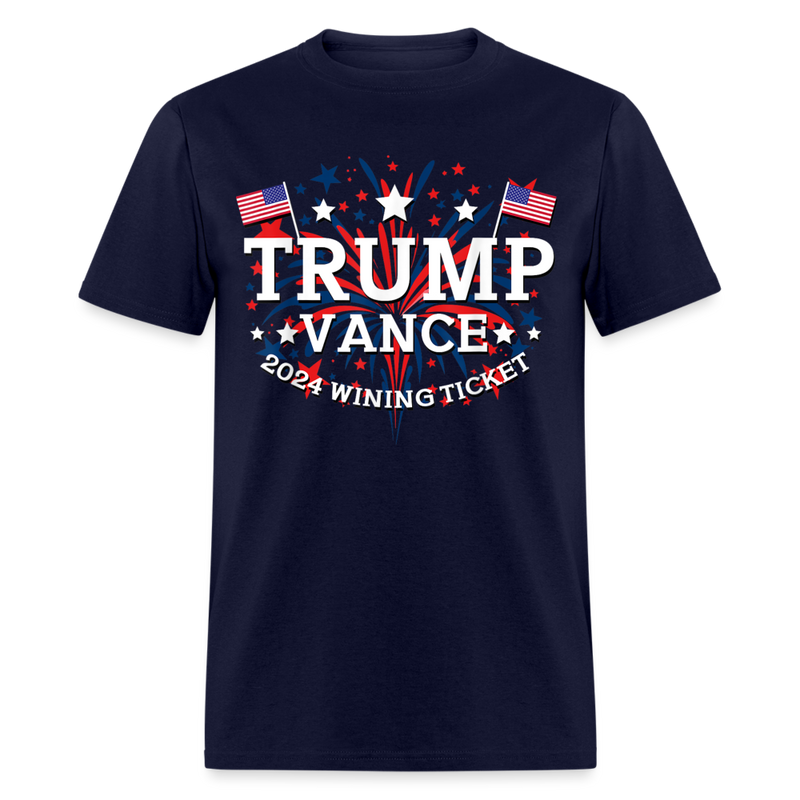 Trump Vance 2024 Winning Ticket 2 T Shirt - navy