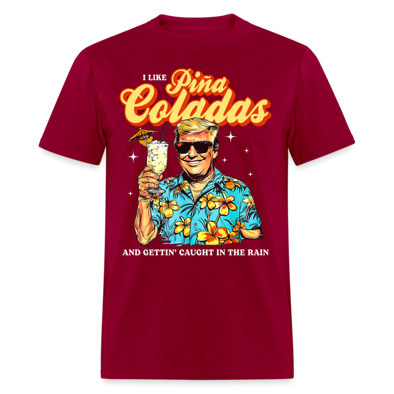 Trump Pina Colada Summer T Shirt - dark red