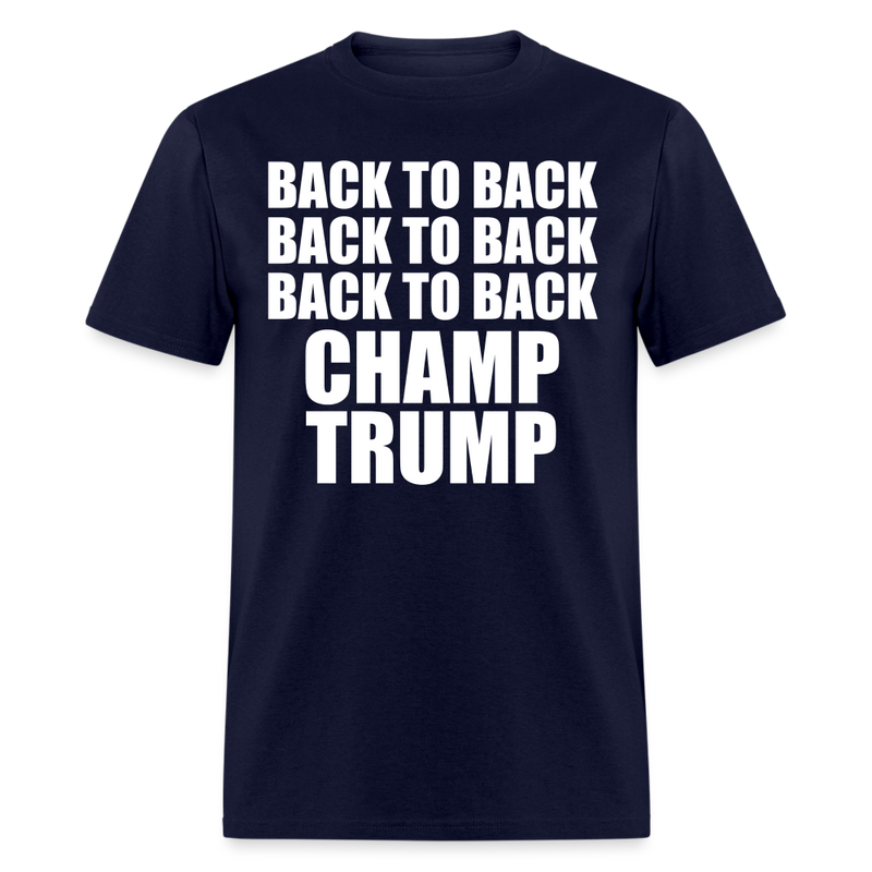 Back To Back Champ Trump T Shirt - navy