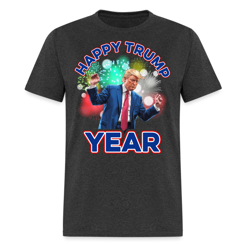 Happy Trump Year T Shirt - heather black