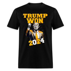 Trump Won 2024 3 T Shirt - black