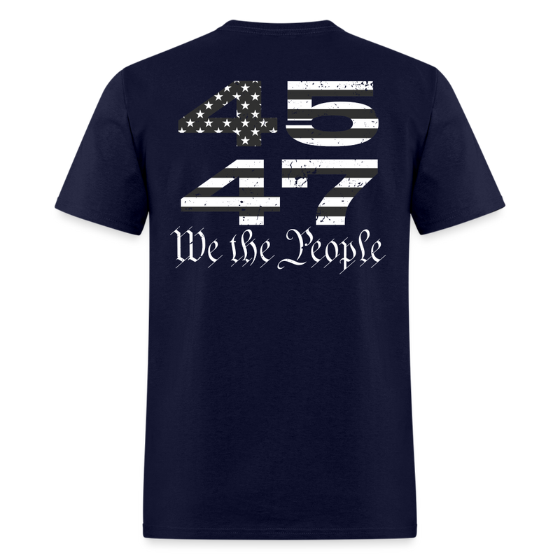 Trump 2024 45 47 We The People T Shirt - navy