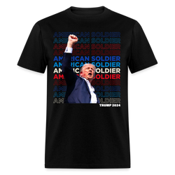 American Soldier T Shirt - black