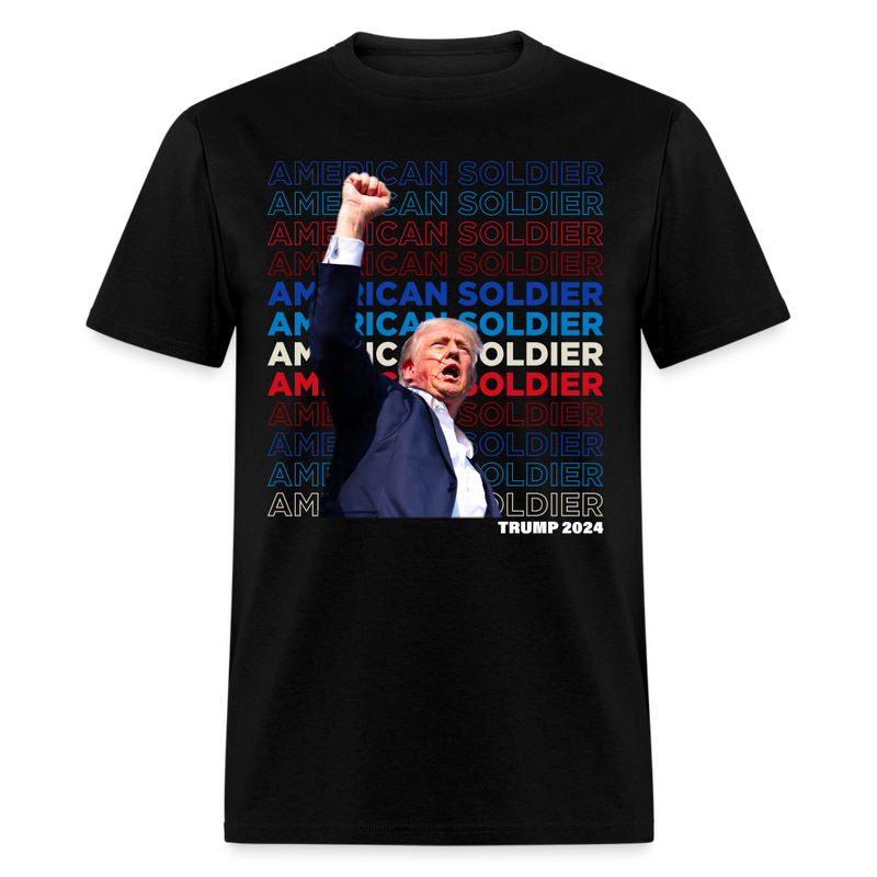 American Soldier T Shirt - black