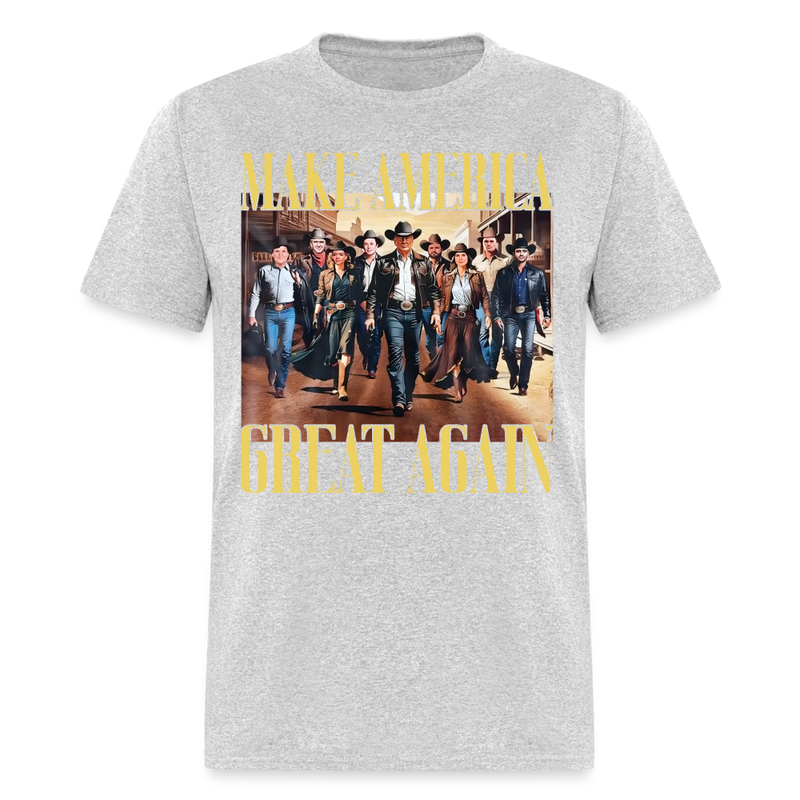 Make America Great Again Cowboy T Shirt - heather gray