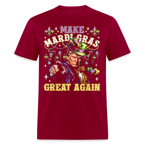 Make Mardi Gras Great Again Trump T Shirt - 2 - dark red